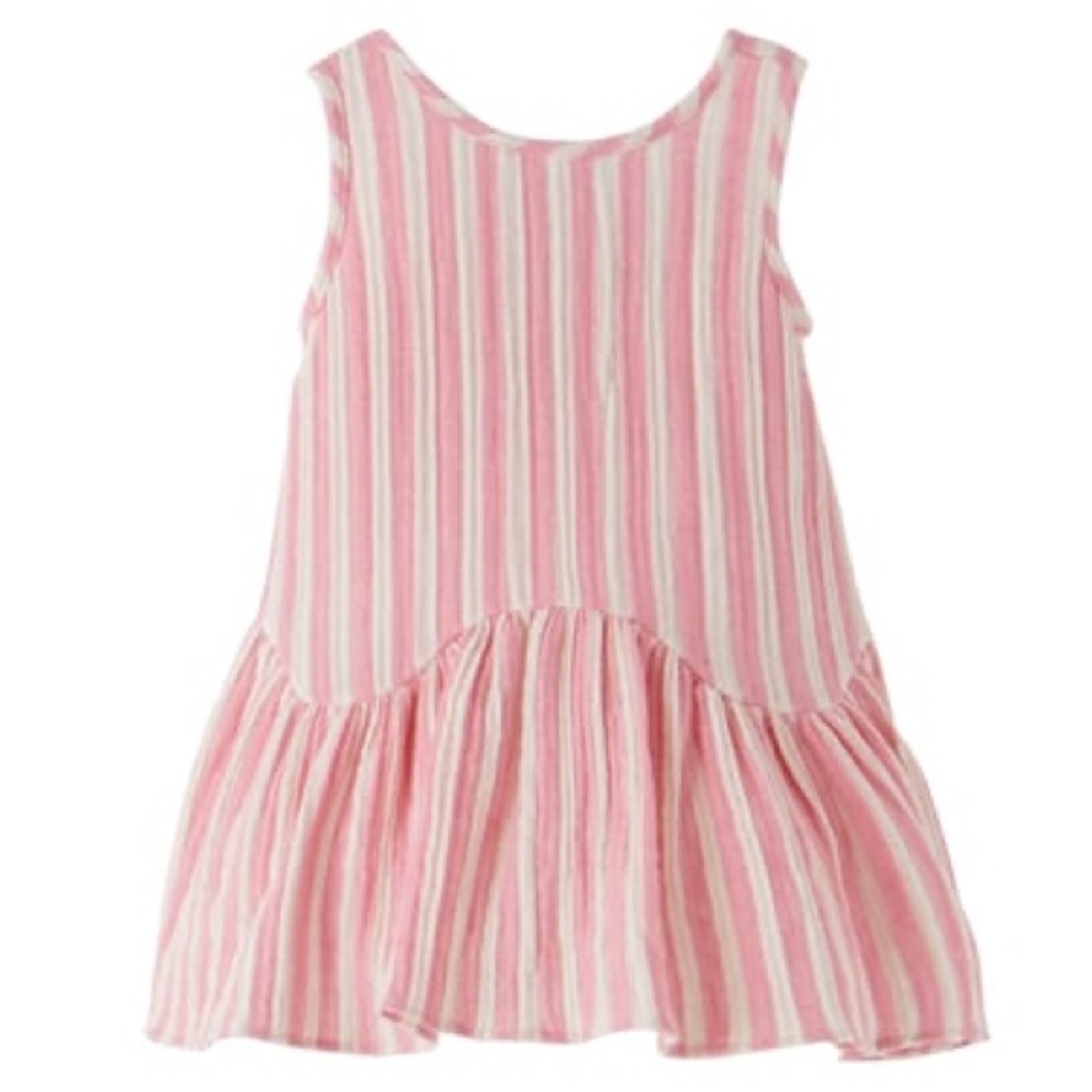 Zara kids pink and white striped dress size 2-3